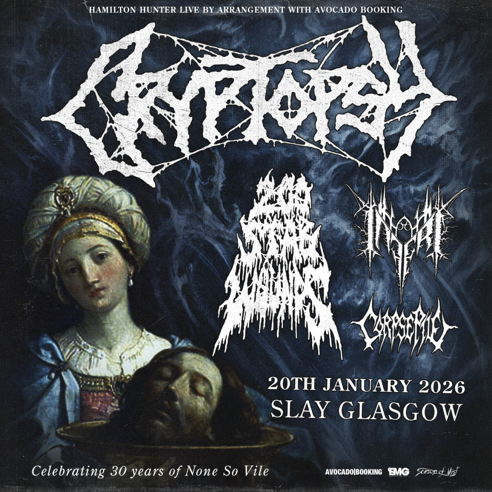 CRYPTOPSY ALL SO VILE EUROPEAN TOUR 2026 - Slay Glasgow